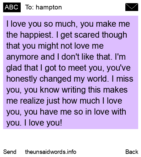 unsent message to hampton