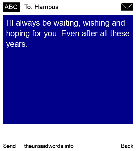 unsent message to Hampus