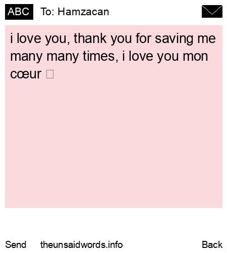 unsent message to Hamzacan