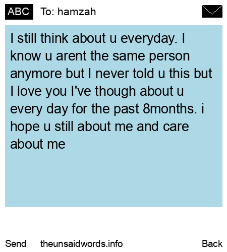 unsent message to hamzah