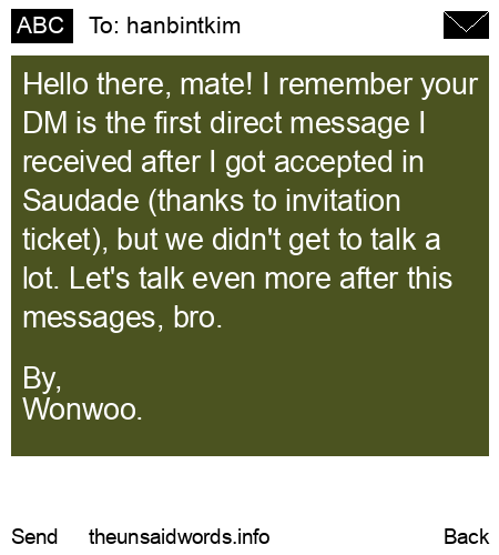 unsent message to hanbintkim
