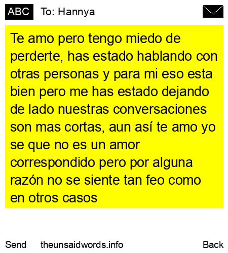 unsent message to Hannya