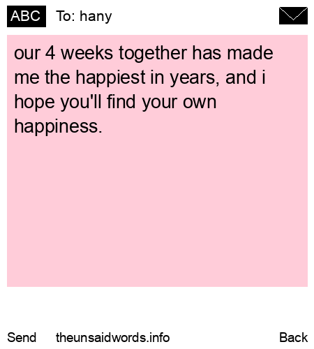 unsent message to hany
