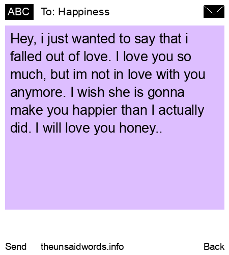 unsent message to Happiness
