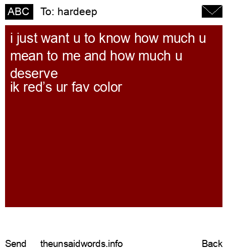 unsent message to hardeep
