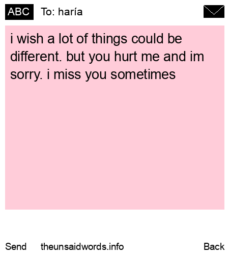 unsent message to haría