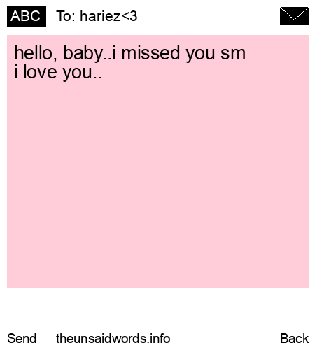 unsent message to hariez<3