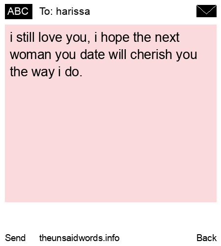 unsent message to harissa