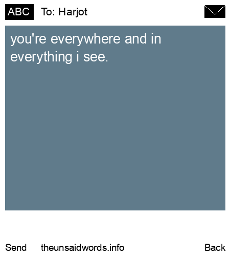 unsent message to Harjot