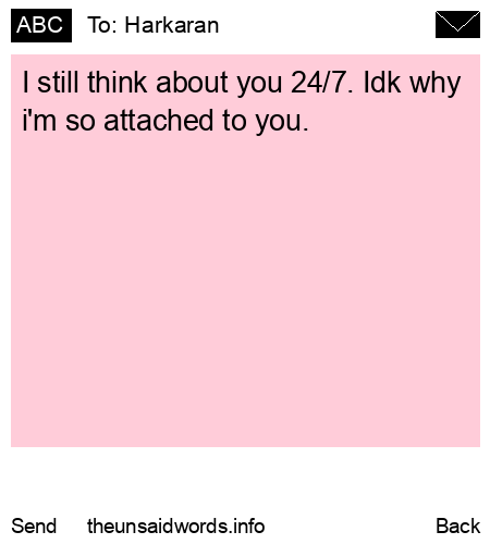unsent message to Harkaran