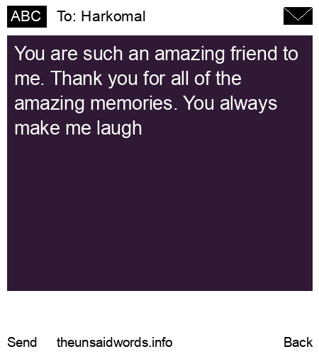 unsent message to Harkomal