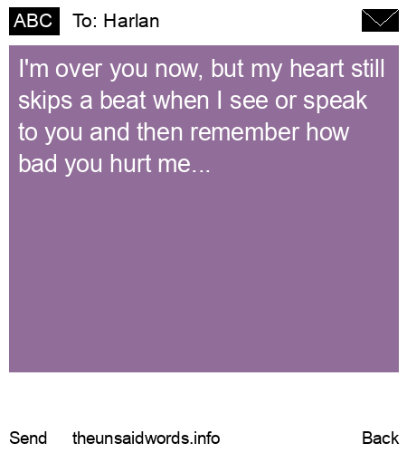 unsent message to Harlan