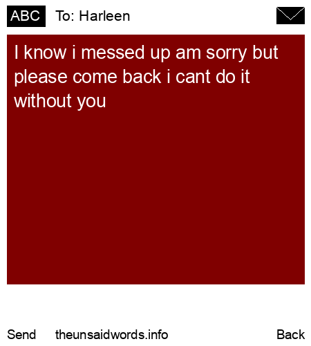 unsent message to Harleen