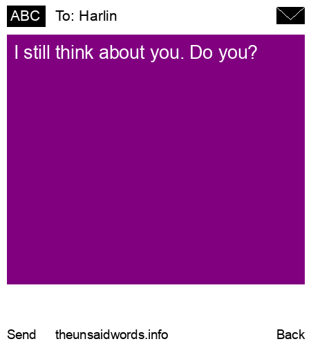unsent message to Harlin