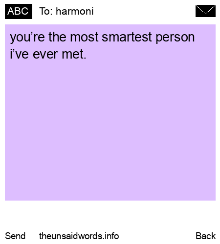 unsent message to harmoni