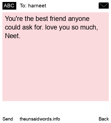 unsent message to harneet