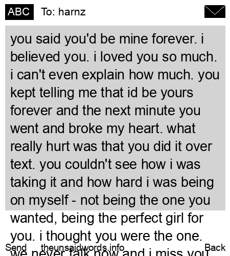 unsent message to harnz