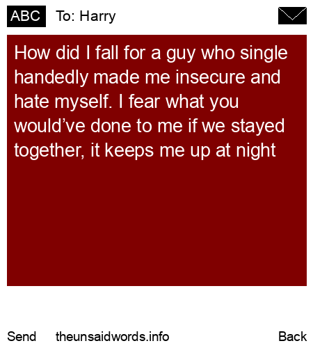 unsent message to Harry