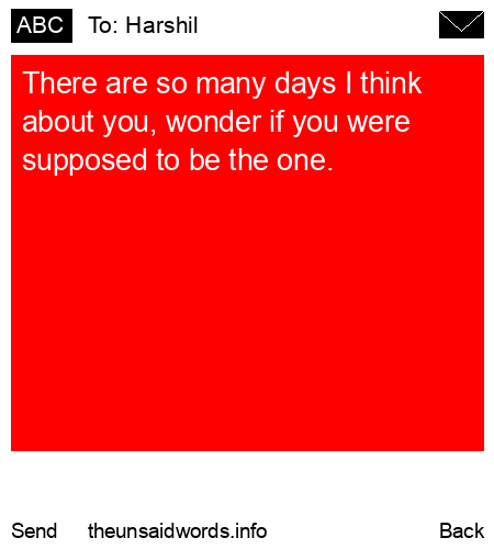 unsent message to Harshil