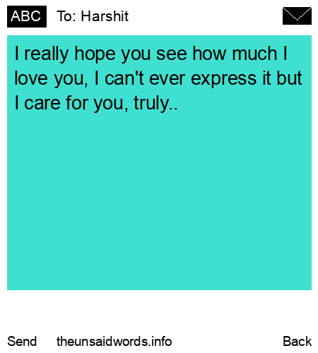 unsent message to Harshit
