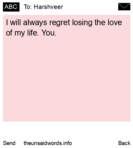 unsent message to Harshveer