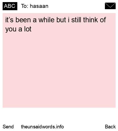 unsent message to hasaan