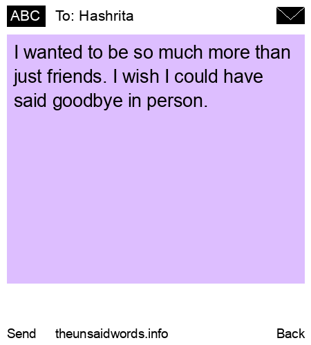 unsent message to Hashrita