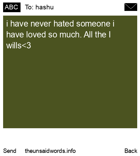 unsent message to hashu