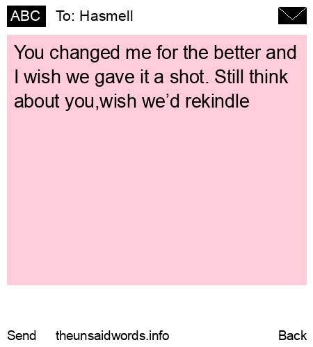 unsent message to Hasmell