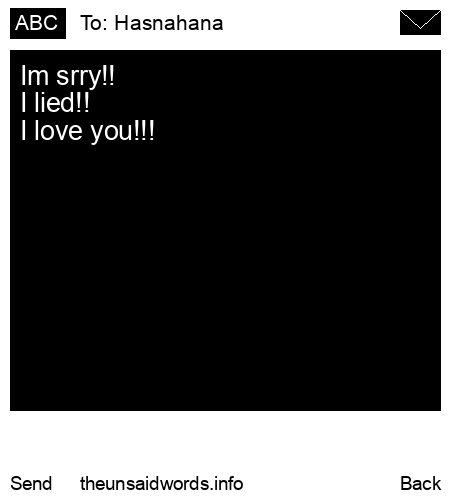 unsent message to Hasnahana