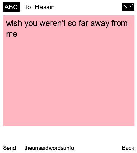 unsent message to Hassin