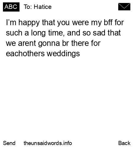 unsent message to Hatice