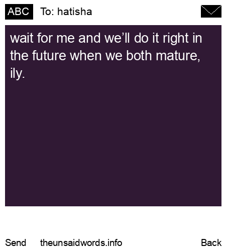 unsent message to hatisha