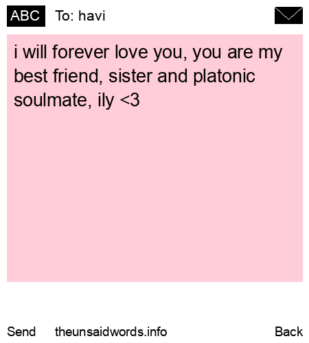 unsent message to havi