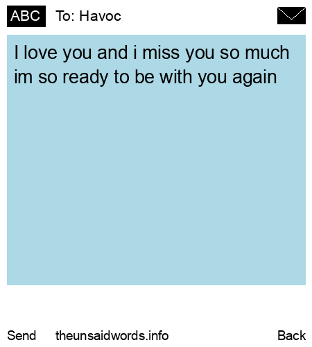 unsent message to Havoc 