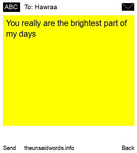 unsent message to Hawraa