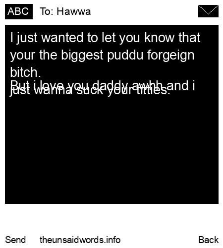 unsent message to Hawwa
