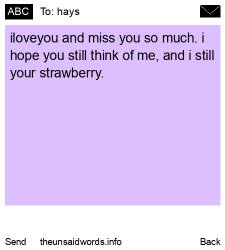 unsent message to hays