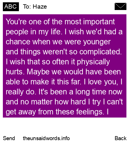 unsent message to Haze