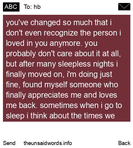 unsent message to hb