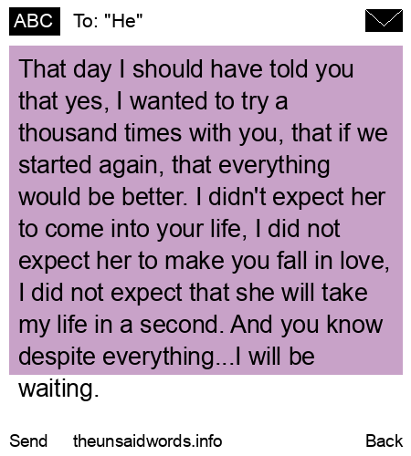 unsent message to "He"