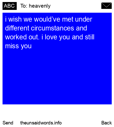 unsent message to heavenly