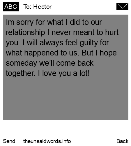 unsent message to Hector