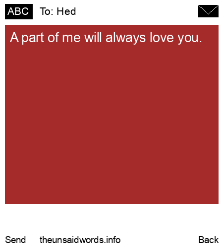unsent message to Hed