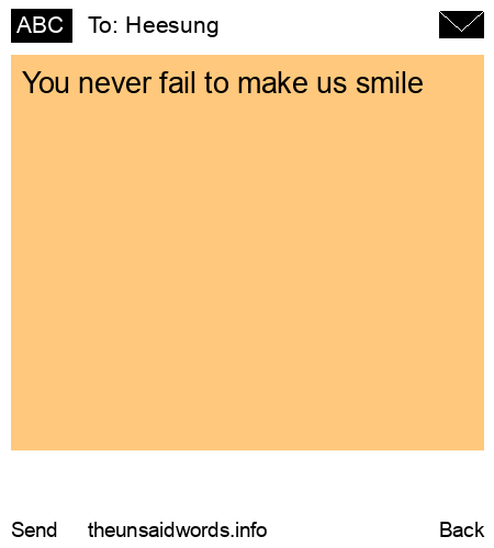 unsent message to Heesung