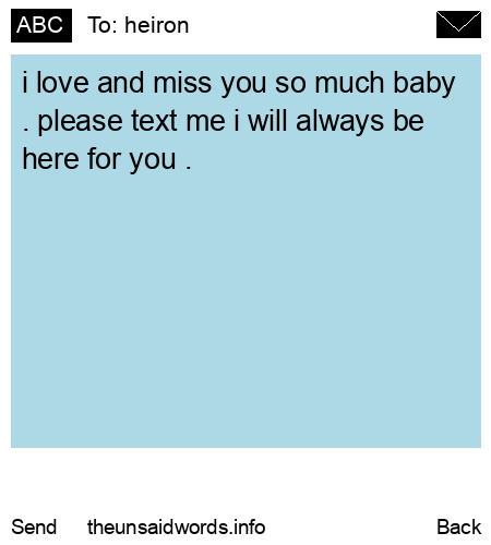 unsent message to heiron