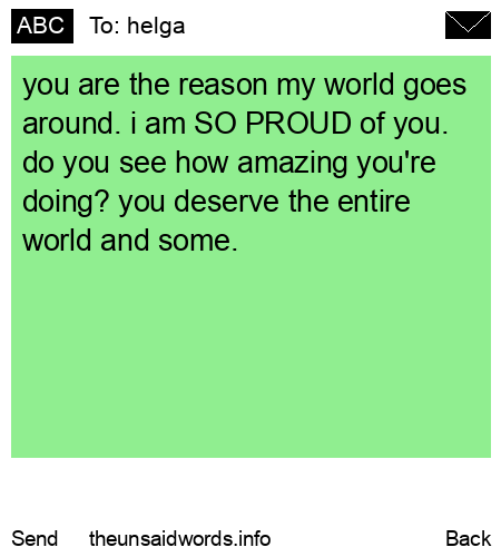 unsent message to helga
