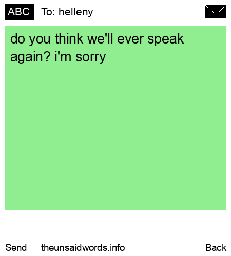 unsent message to helleny