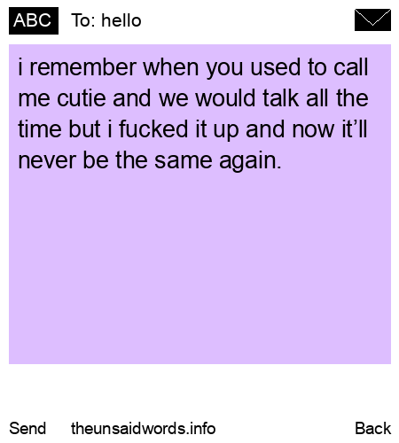 unsent message to hello