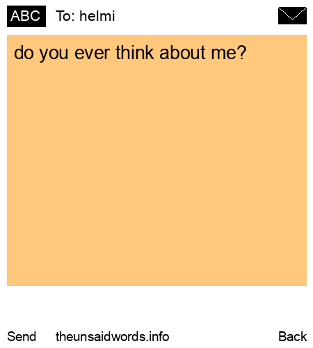 unsent message to helmi